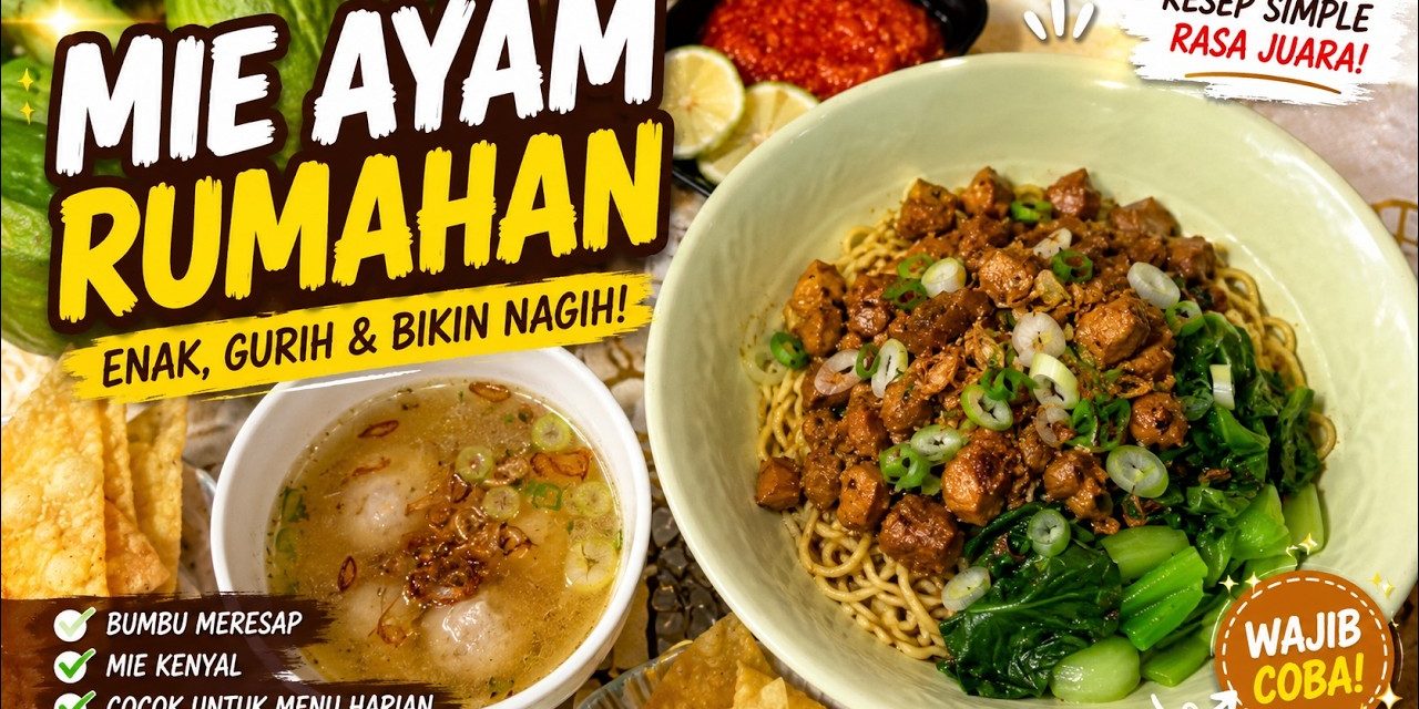 Mie Ayam Lezat Rumahan Untuk Keluarga, Ini Panduan Resepnya