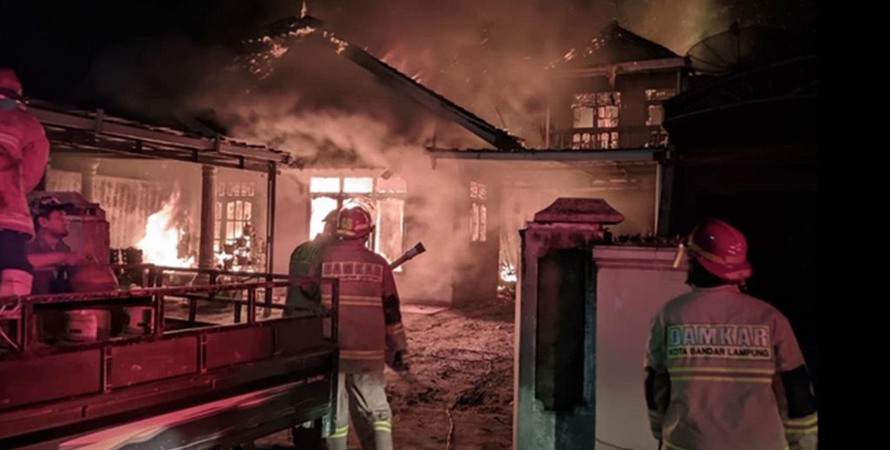 Kebakaran Pangkalan LPG Di Lampung, Satu Orang Terluka Parah
